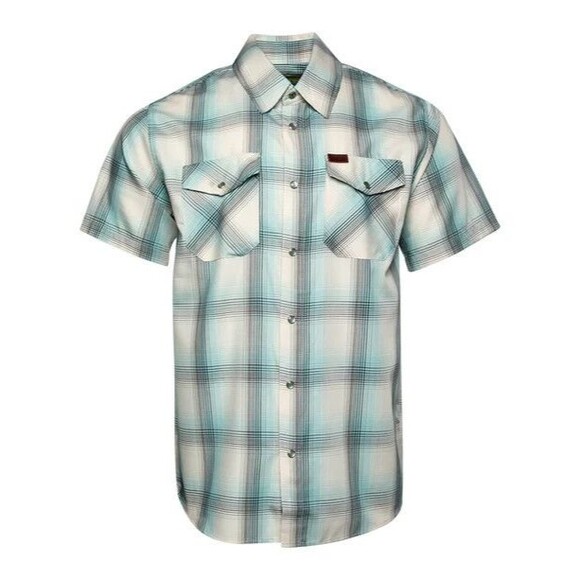 Dixxon Flannel Curacao L Bamboo Lightweight Pearl Snap Up Beach Vibe SS Shirt - Picture 1 of 3